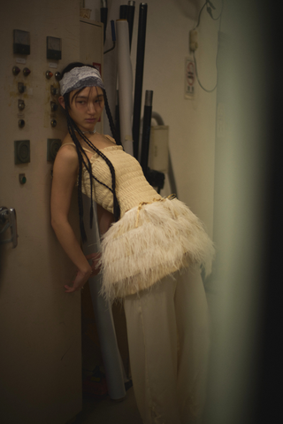 [FAY/DEW×Naitlovy] feather multi onepiece《cream》