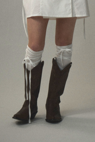 FAY/DEW SELECT Ribbon Lace-up Socks